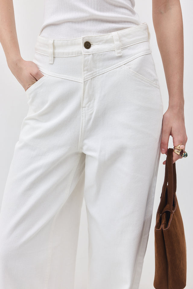 מכנסי ג'ינס ברנדי לבן