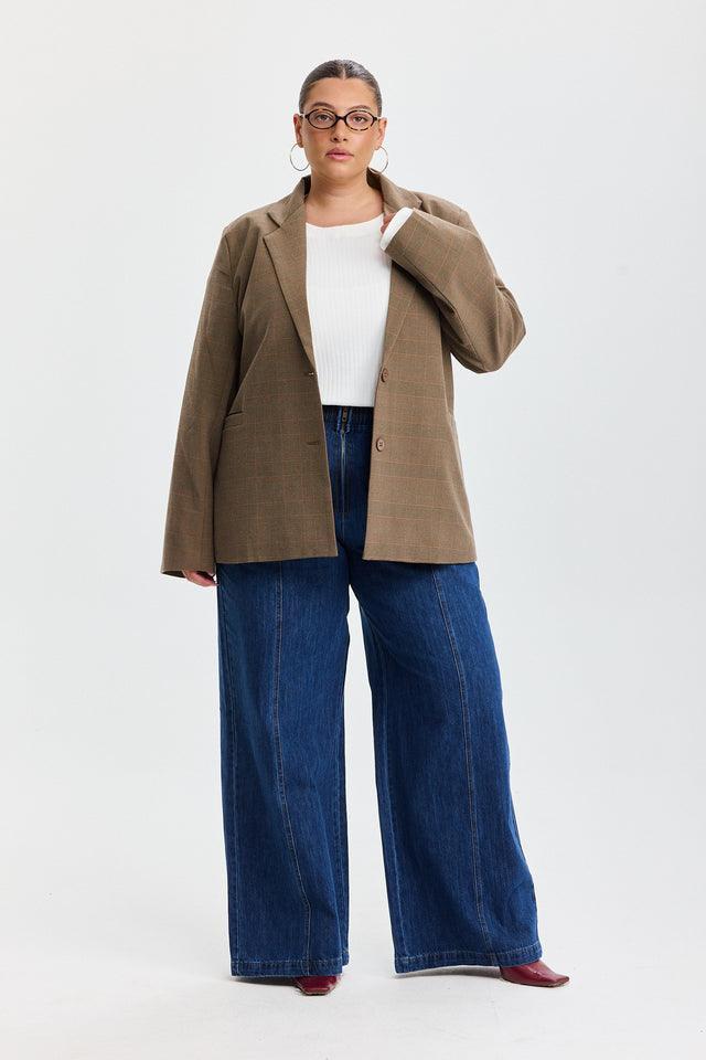 בלייזר קרק פאי דמוי עור מחוייט בורגנדי