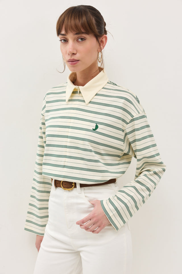 חולצת וונט ספייסי פסים ירוק