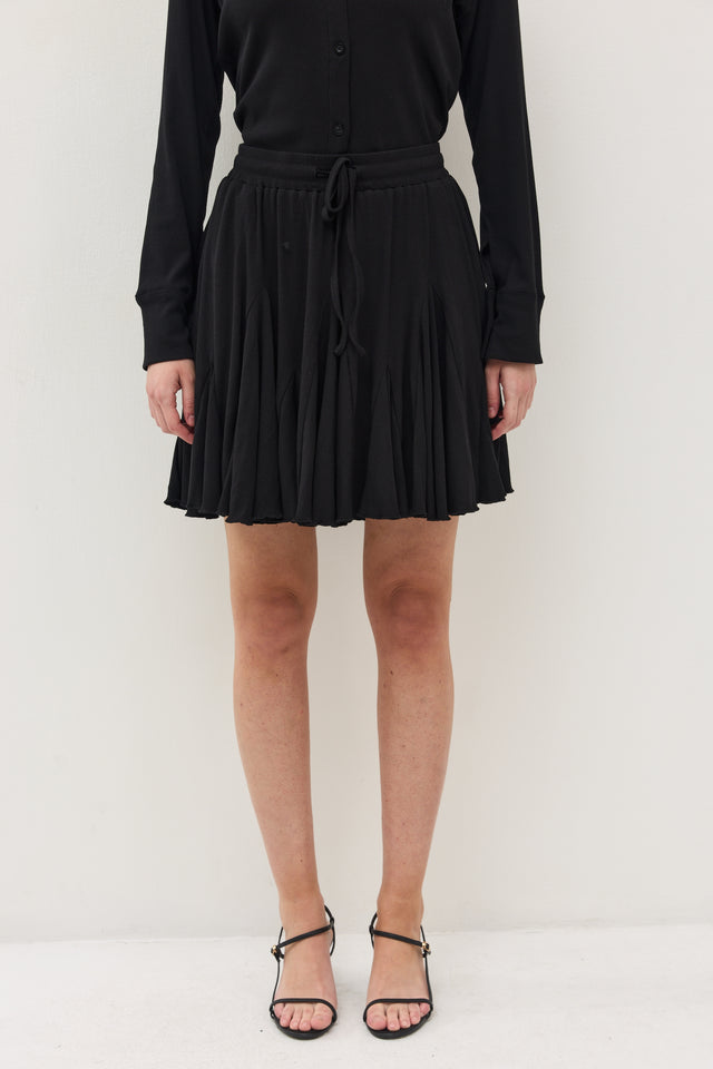 חצאית קקאו ריב A שחורה