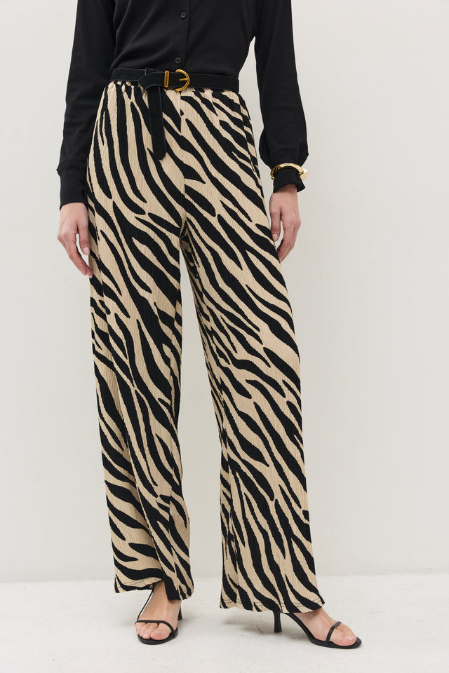 מכנסיים ספיריט פליסה בז׳ שחור