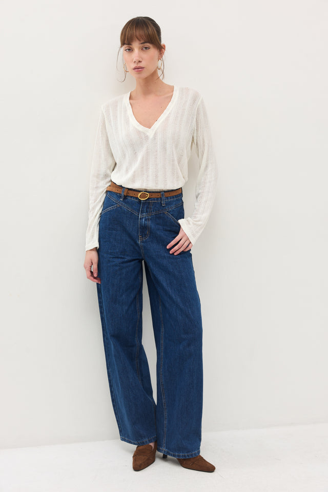 מכנסי ג'ינס ברנדי כחול כהה