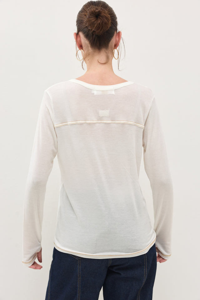 חולצת דונאטס תיפורים לבן