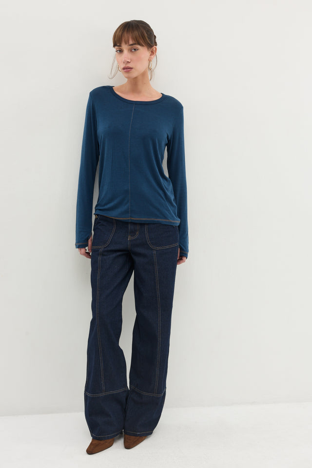 חולצת דונאטס תיפורים כחולה