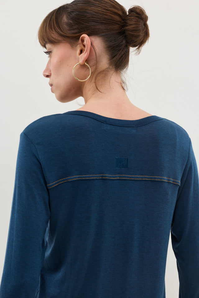 חולצת דונאטס תיפורים כחולה