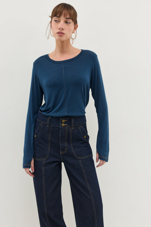 חולצת דונאטס תיפורים כחולה