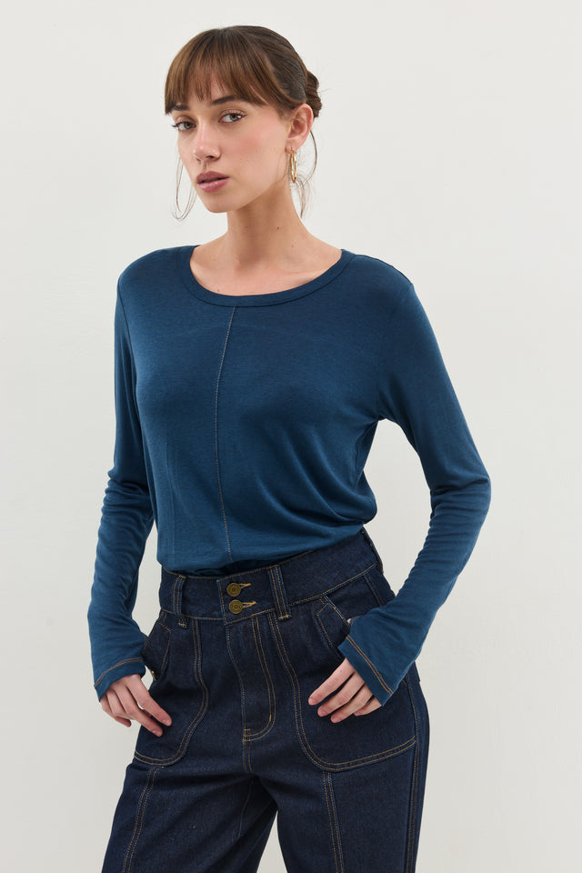 חולצת דונאטס תיפורים כחולה