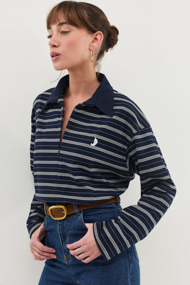 חולצת וונט ספייסי פסים נייבי