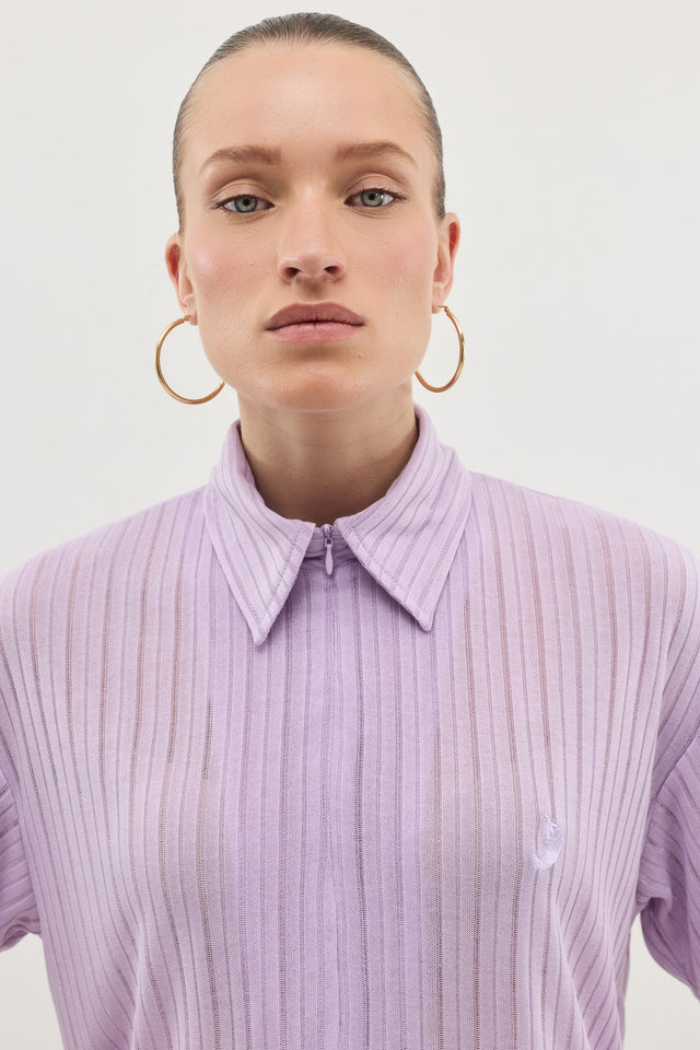 חולצת זיפר וונט ספייסי סגול לילך