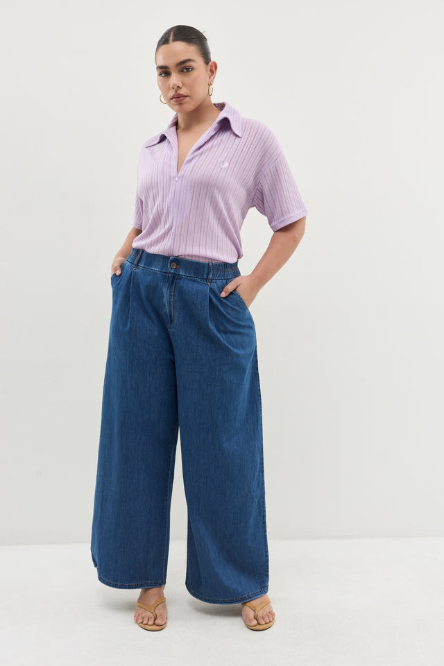 חולצת זיפר וונט ספייסי סגול לילך