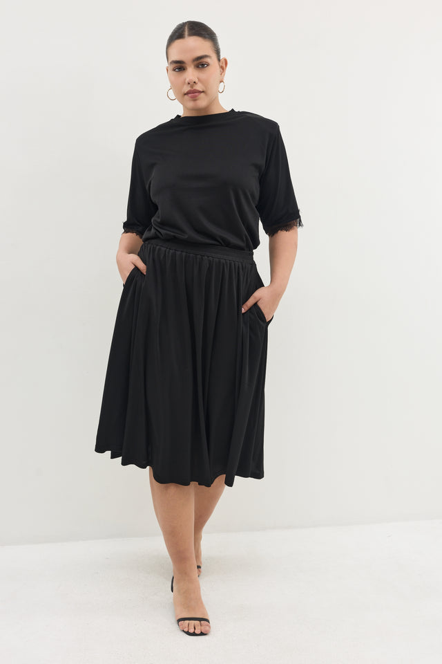 חצאית ספיריט ריב מידי חומה