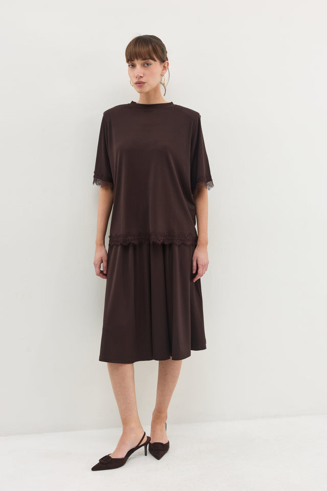 חצאית ספיריט ריב מידי חומה