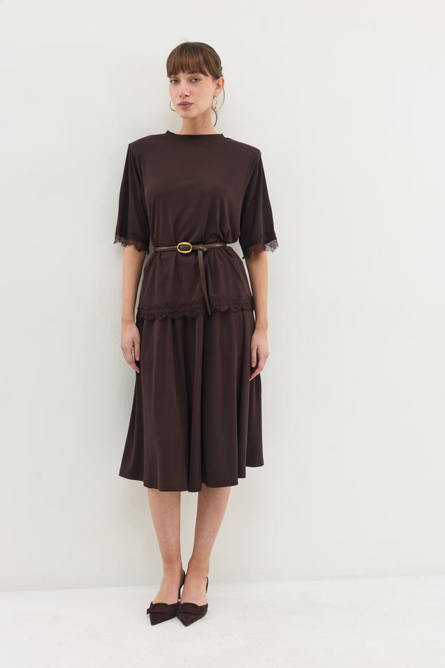 חצאית ספיריט ריב מידי חומה