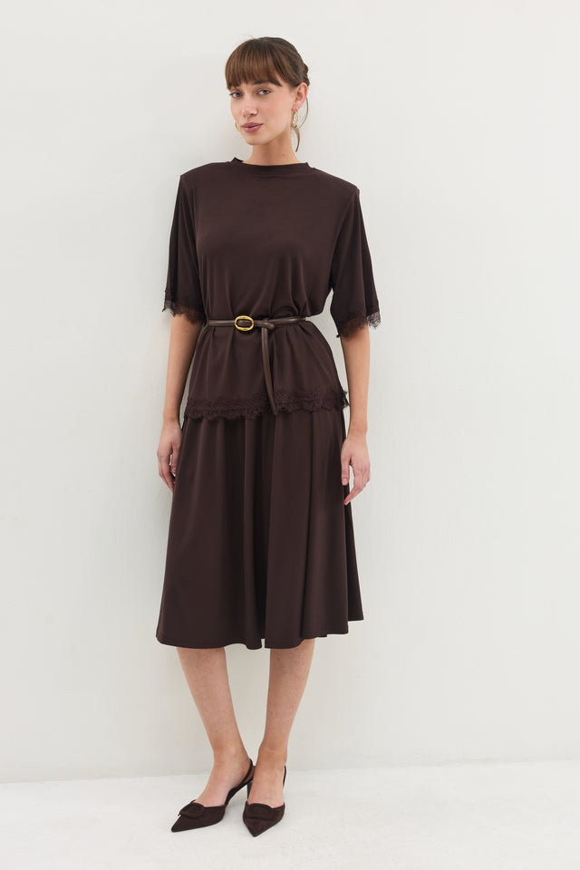 חצאית ספיריט ריב מידי חומה