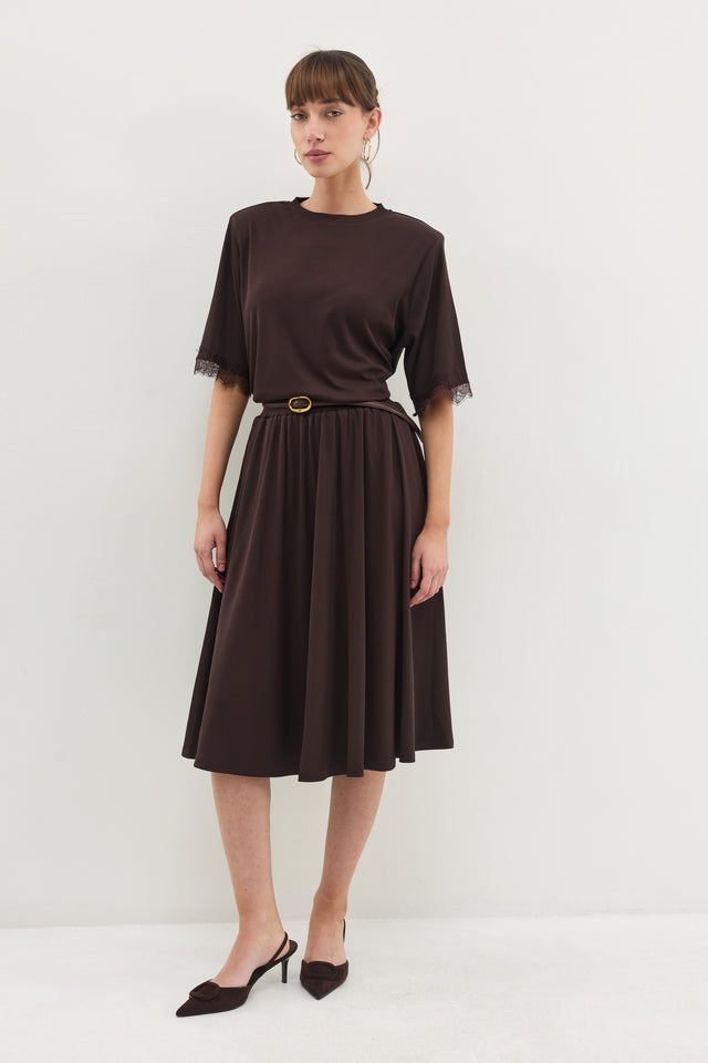 חצאית ספיריט ריב מידי חומה