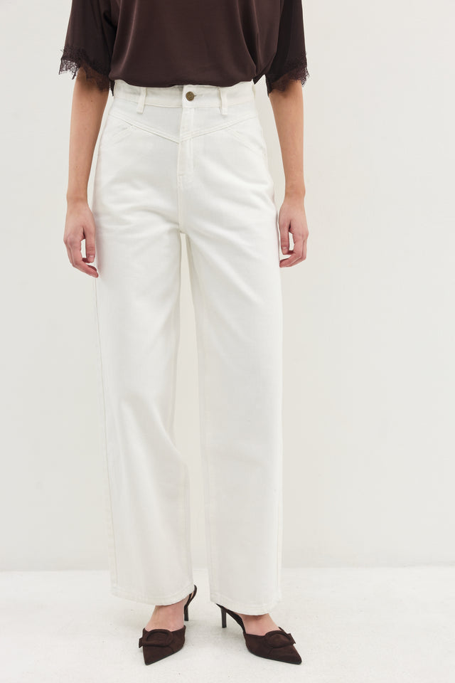 מכנסי ג'ינס ברנדי לבן