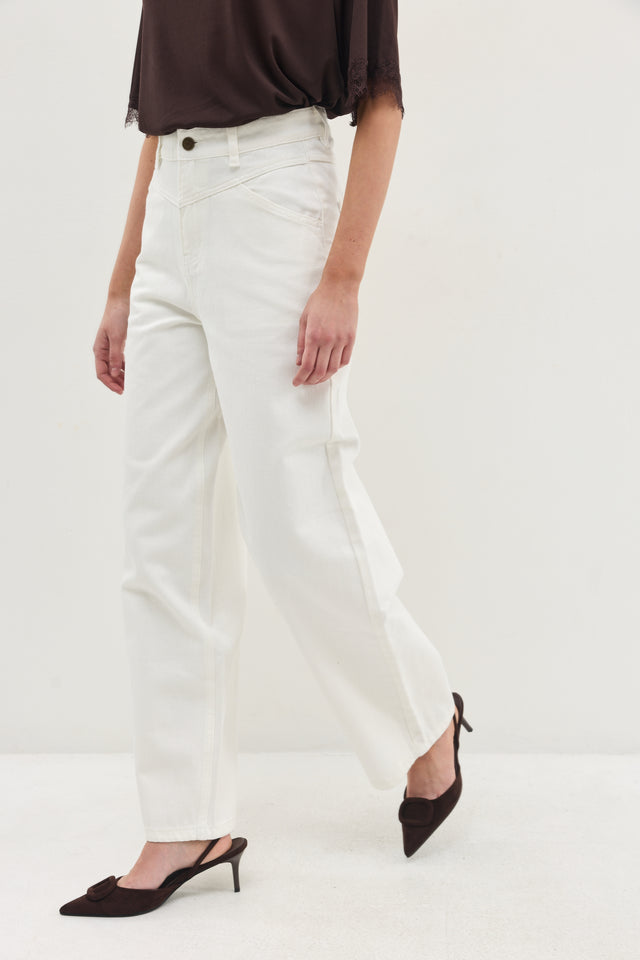 מכנסי ג'ינס ברנדי לבן