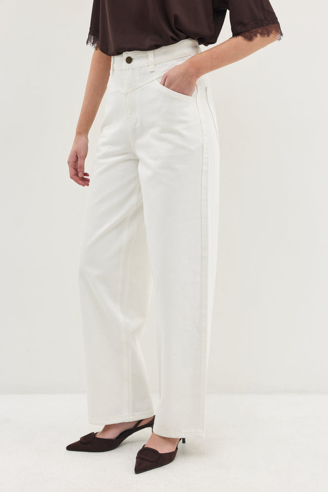 מכנסי ג'ינס ברנדי לבן