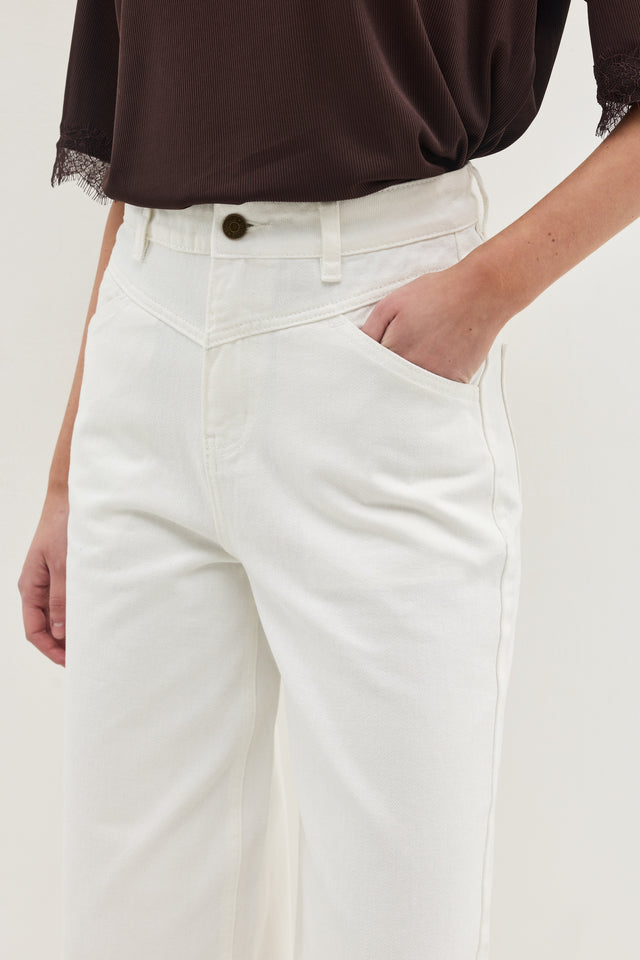 מכנסי ג'ינס ברנדי לבן