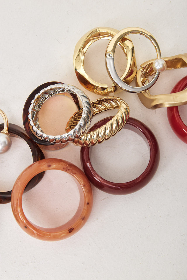 צמיד קשיח זהב רקוע