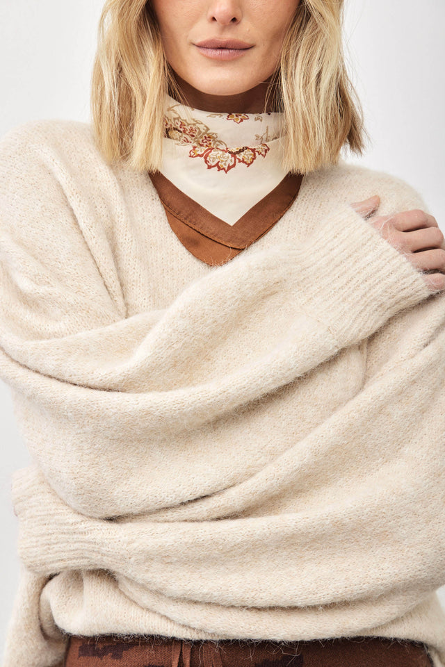 סוודר פרזנט פלאפי שמנת