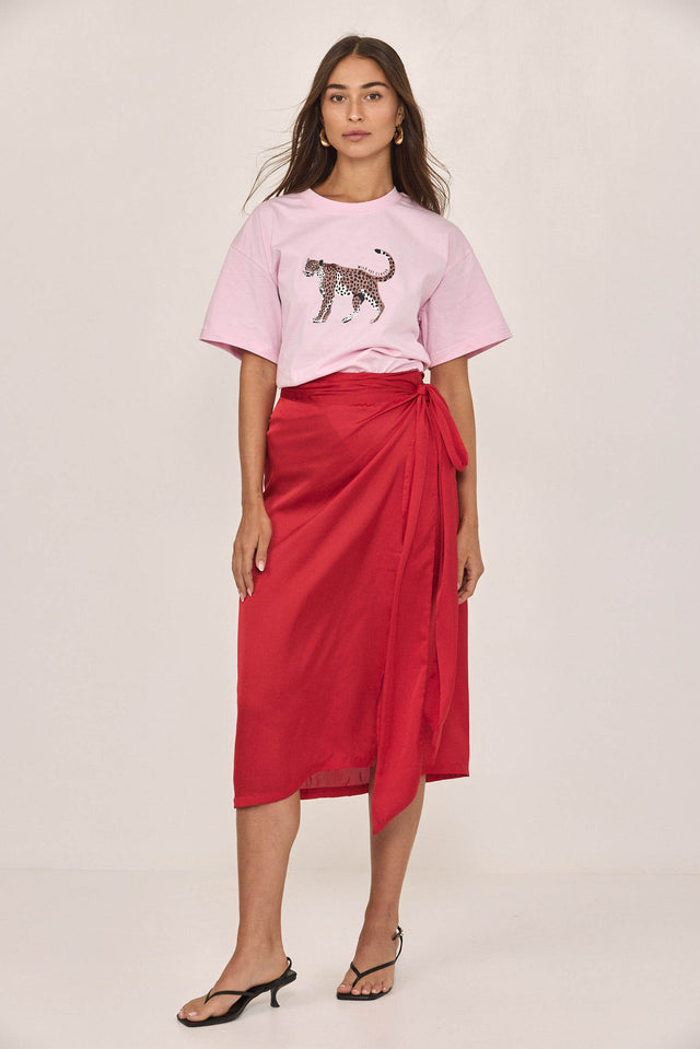 חצאית מעטפת מיאגי אדומה