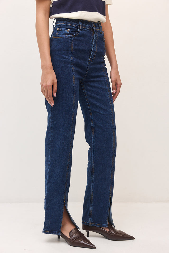 מכנסי ג'ינס גולדי שליץ אמצעי כחול כהה