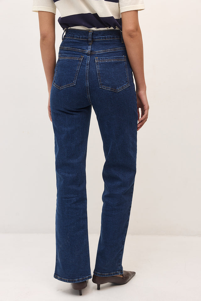 מכנסי ג'ינס גולדי שליץ אמצעי כחול כהה