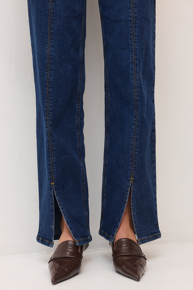 מכנסי ג'ינס גולדי שליץ אמצעי כחול כהה