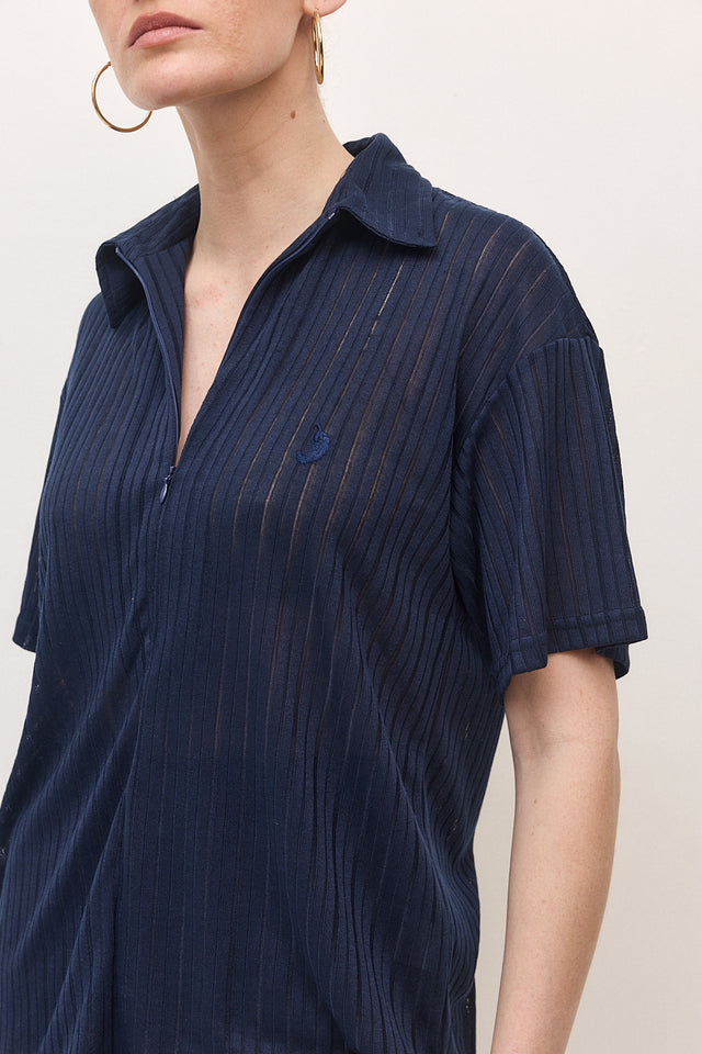 חולצת זיפר וונט ספייסי נייבי