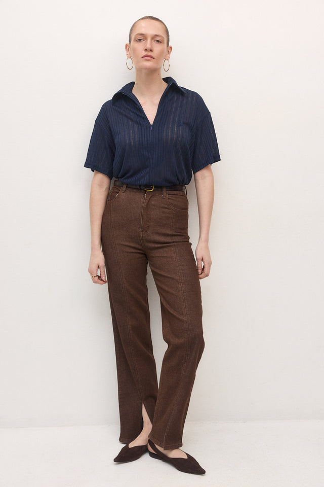 חולצת זיפר וונט ספייסי נייבי