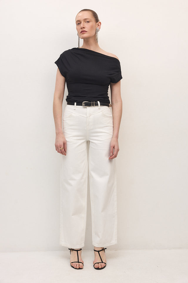 מכנסי ג'ינס ברנדי לבן