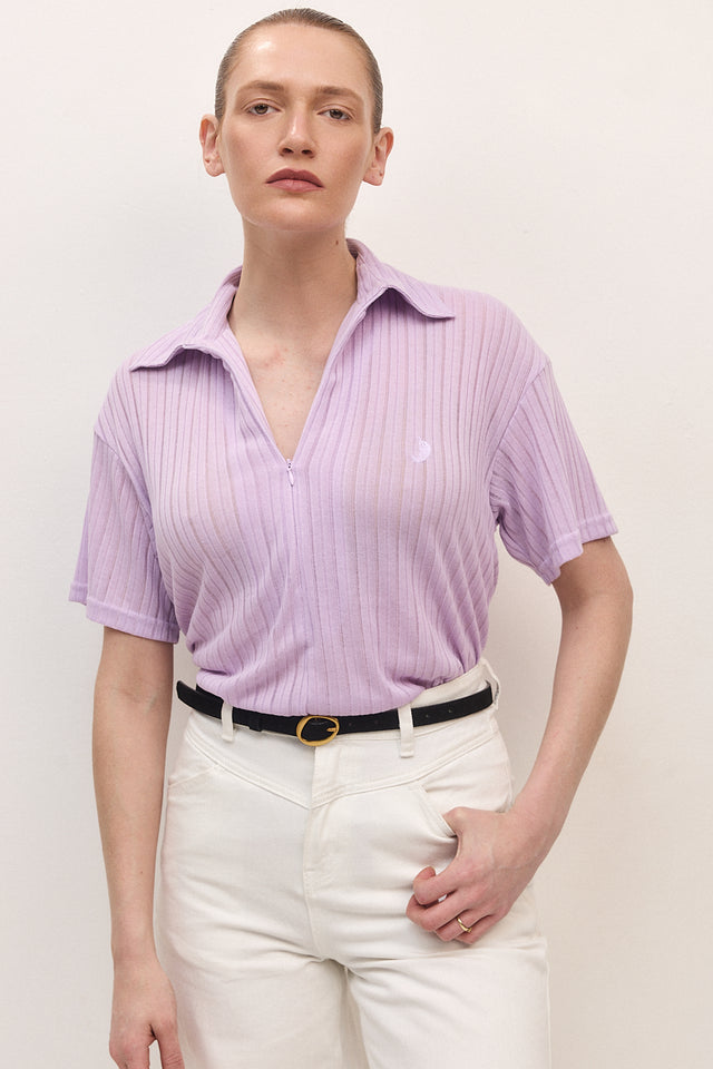 חולצת זיפר וונט ספייסי סגול לילך