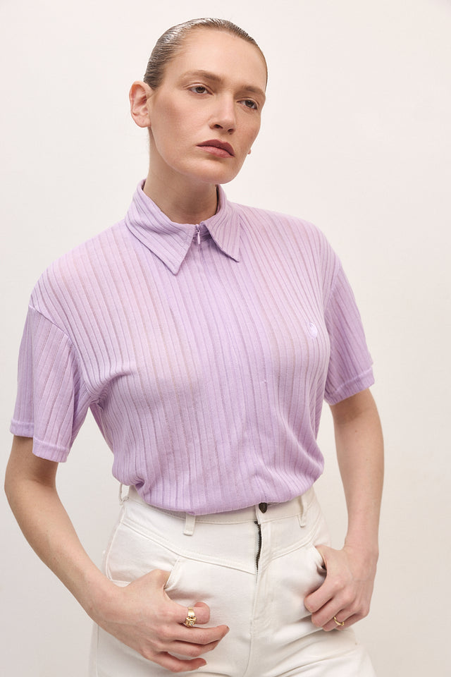 חולצת זיפר וונט ספייסי סגול לילך