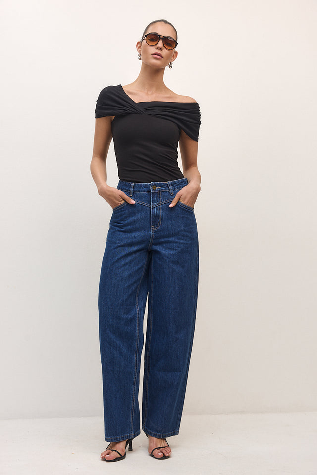 מכנסי ג'ינס ברנדי כחול כהה