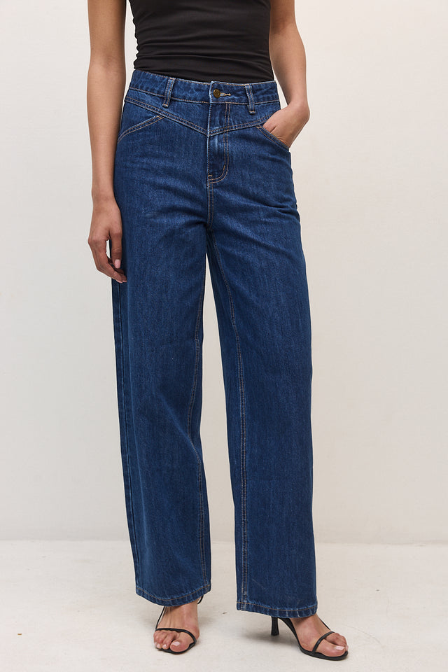 מכנסי ג'ינס ברנדי כחול כהה