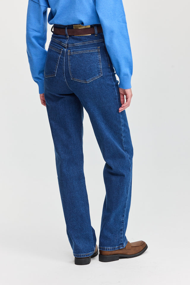 מכנסי ג'ינס גולדי ארוך וואש כחול