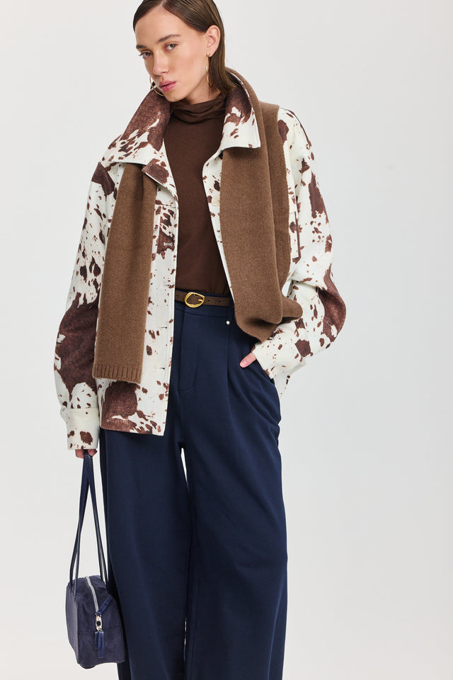 ז'קט מארבל בומבר זמש COW