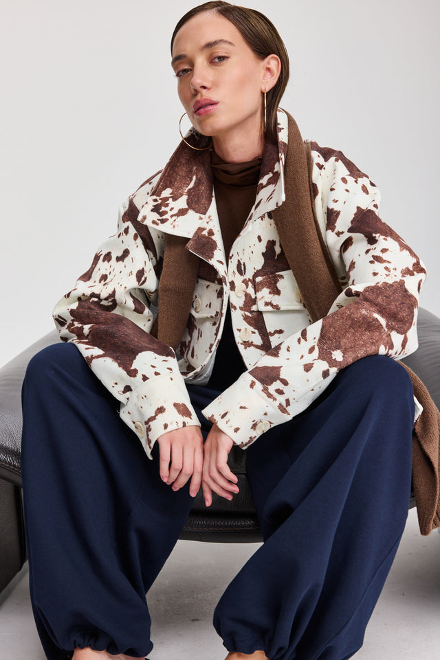 ז'קט מארבל בומבר זמש COW