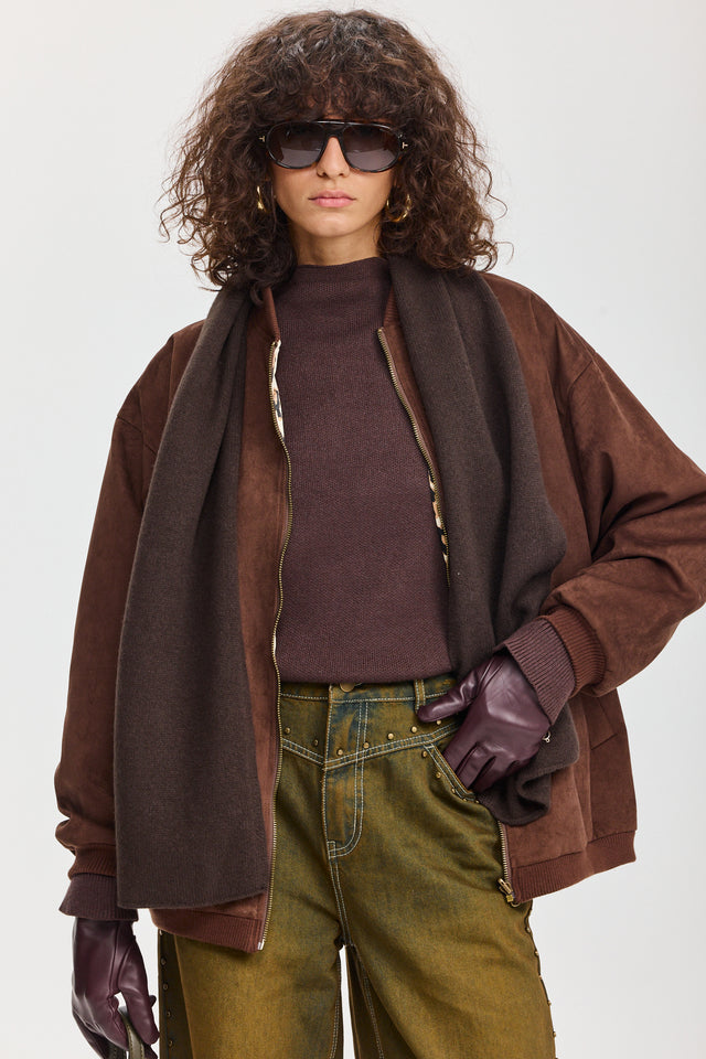 סוודר פרזנט חום שוקולד