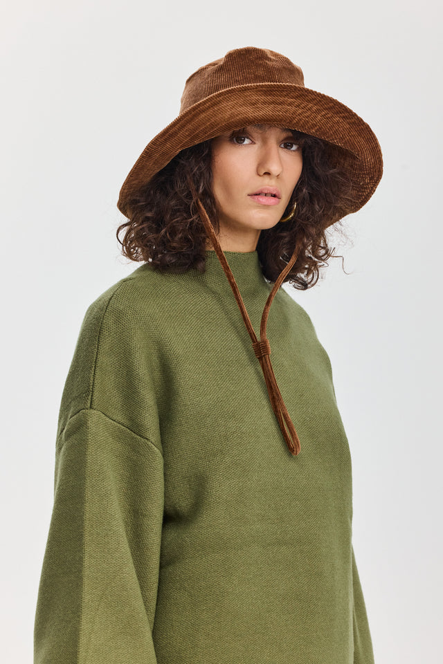 כובע באקט טופאצו קורדרוי חום