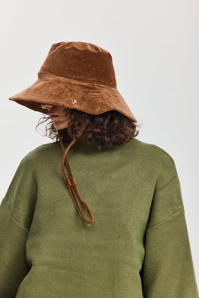 כובע באקט טופאצו קורדרוי חום