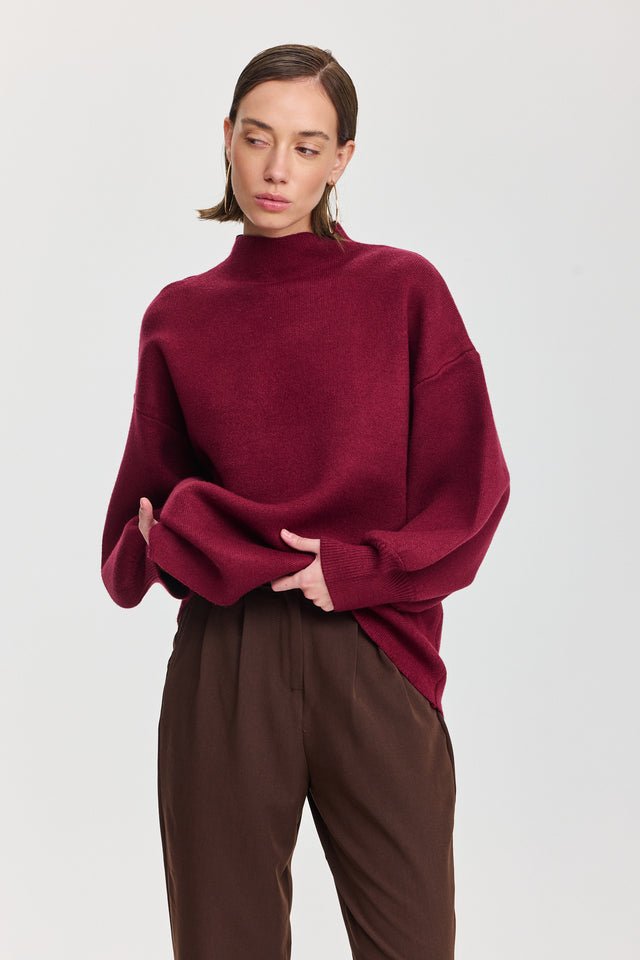 סוודר פרזנט בורגנדי