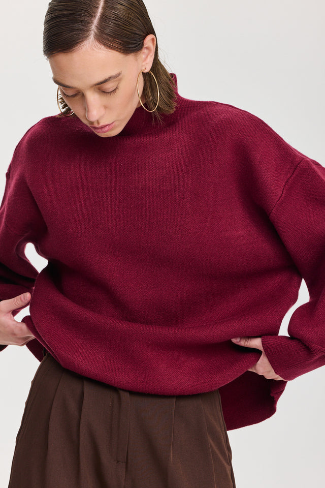 סוודר פרזנט בורגנדי