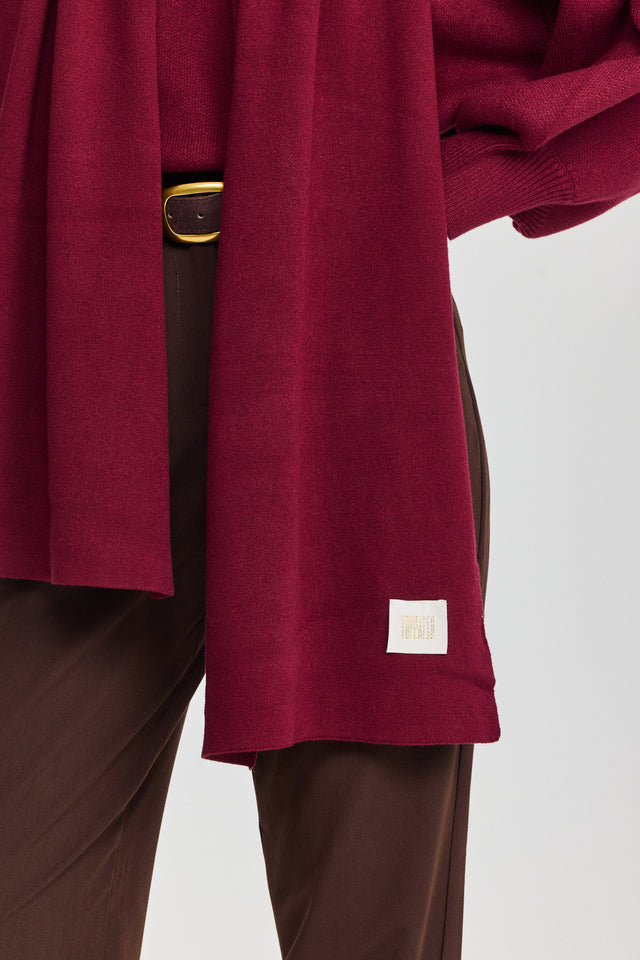 צעיף פרזנט בורגנדי