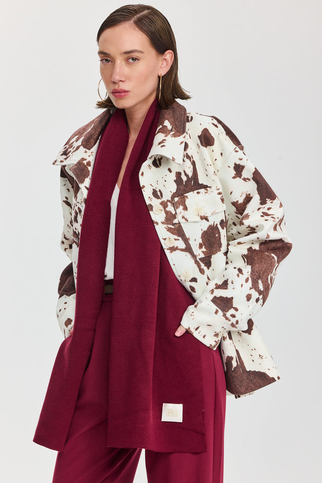 צעיף פרזנט בורגנדי