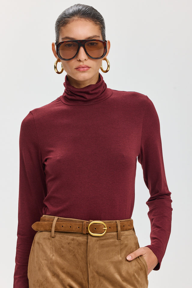 חולצת מיסו גולף בורגנדי