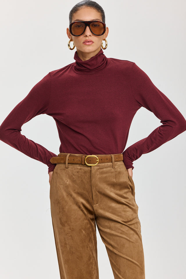 חולצת מיסו גולף בורגנדי