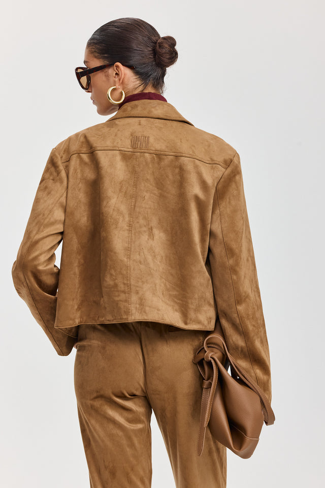 ז'קט אייריש קופי זמש קאמל