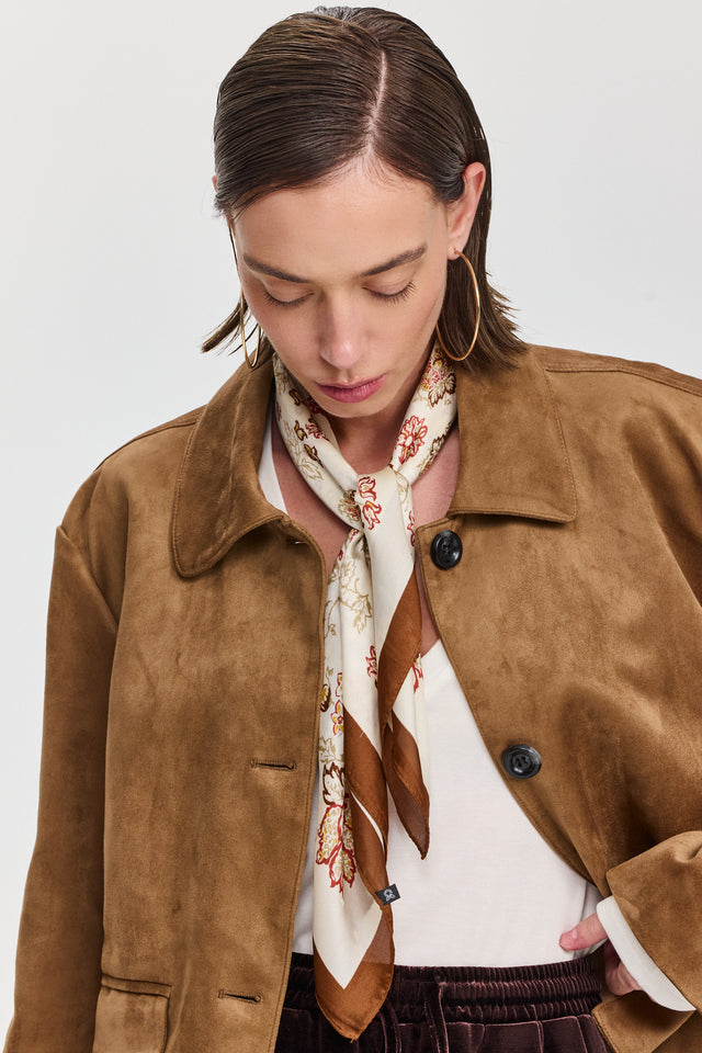 ז'קט אייריש קופי זמש קאמל